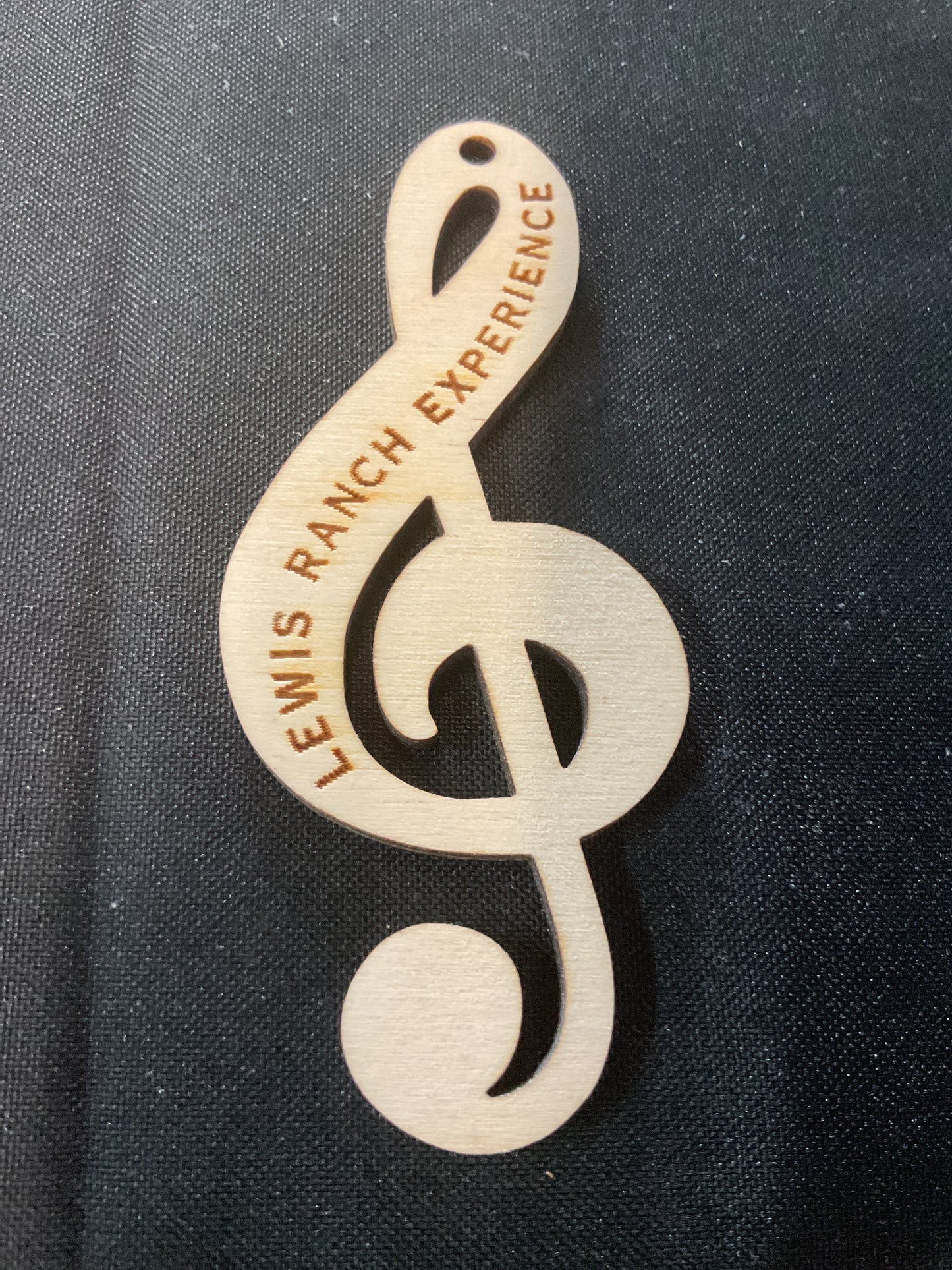 Music note ornament wooden